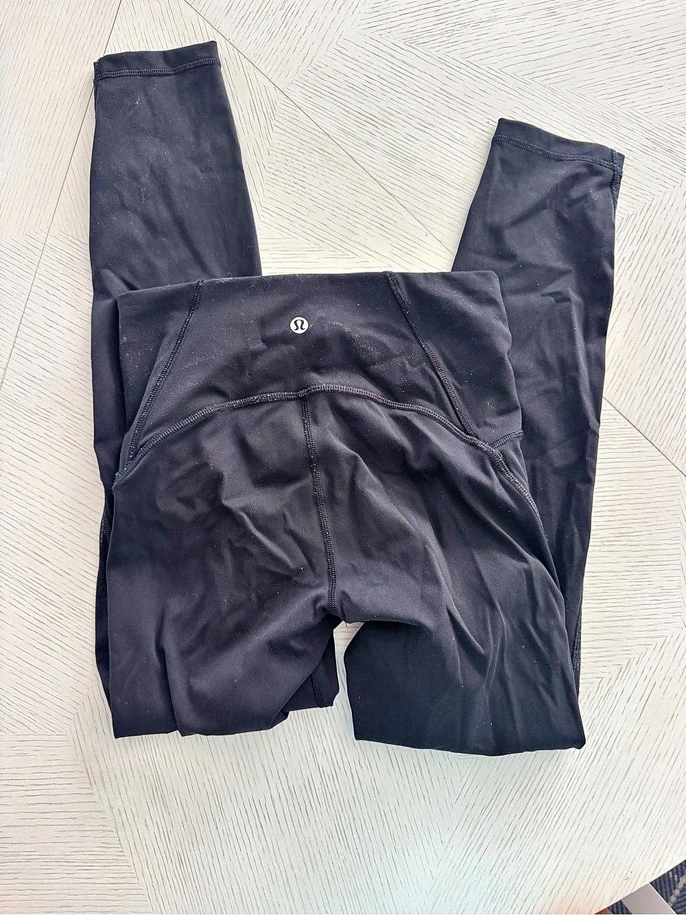 Lululemon Train Times 7/8 Black Mesh Panel Leggings Size 4